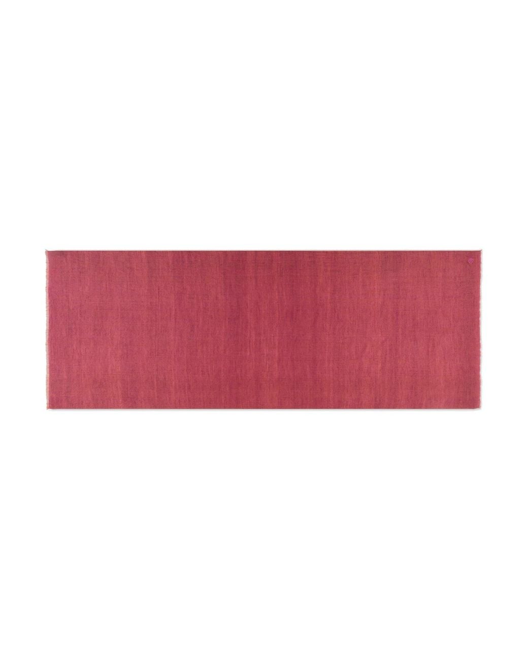 Pink Maharani Red Cashmere Coral Berry Double Weave Stole
