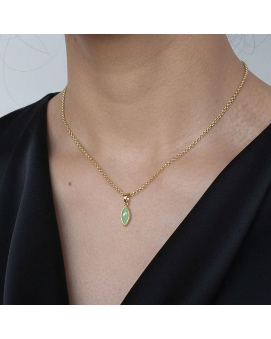 Uchi and Soto Metallic Nekomeishi Cats Eye Pendant