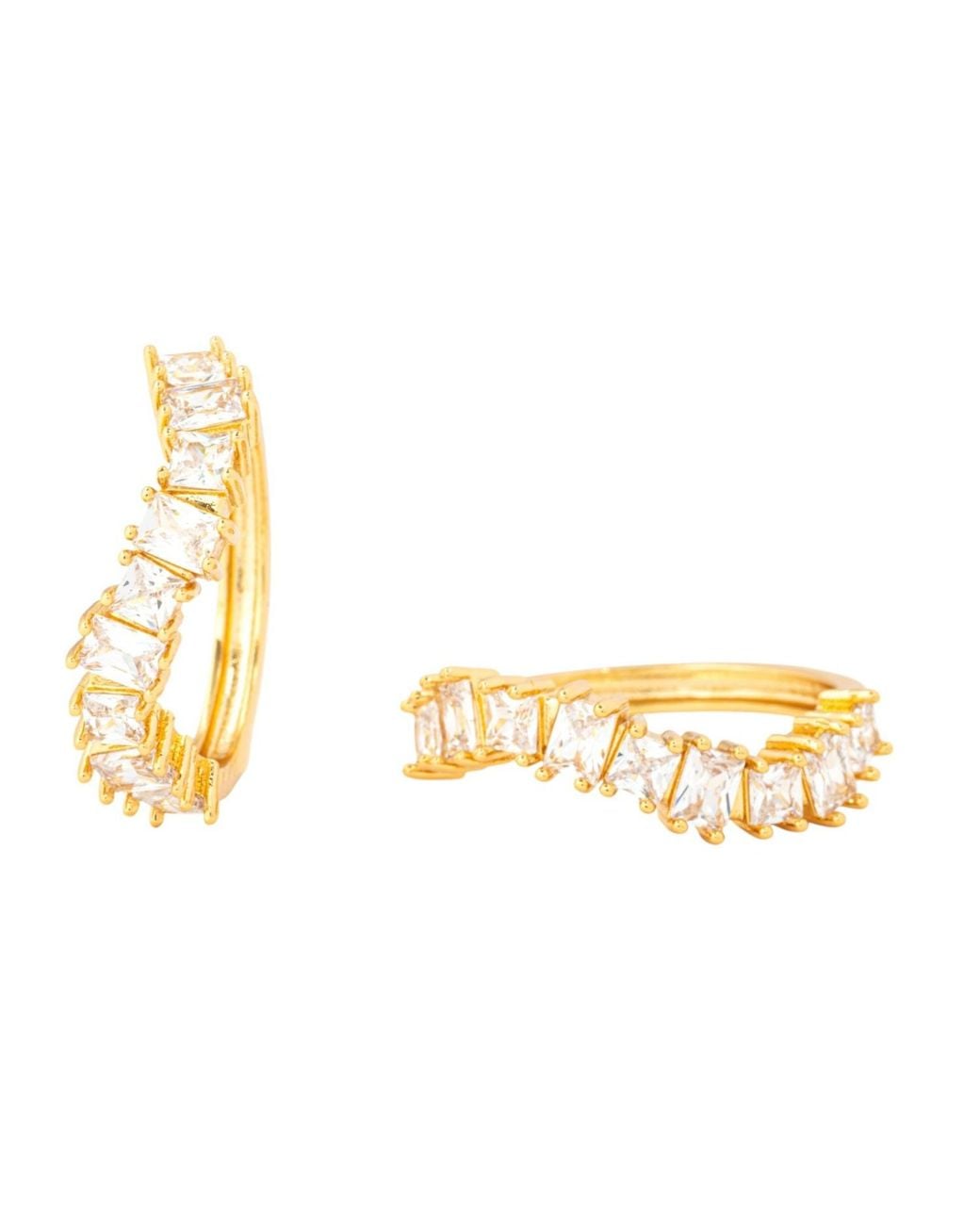 Uchi and Soto Metallic Nami Stone Wave Earrings