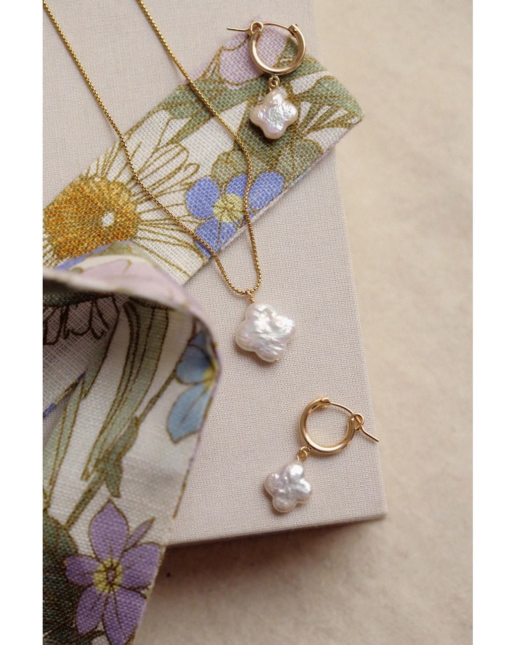 Katy Faye Metallic Anaïs Pearl Necklace