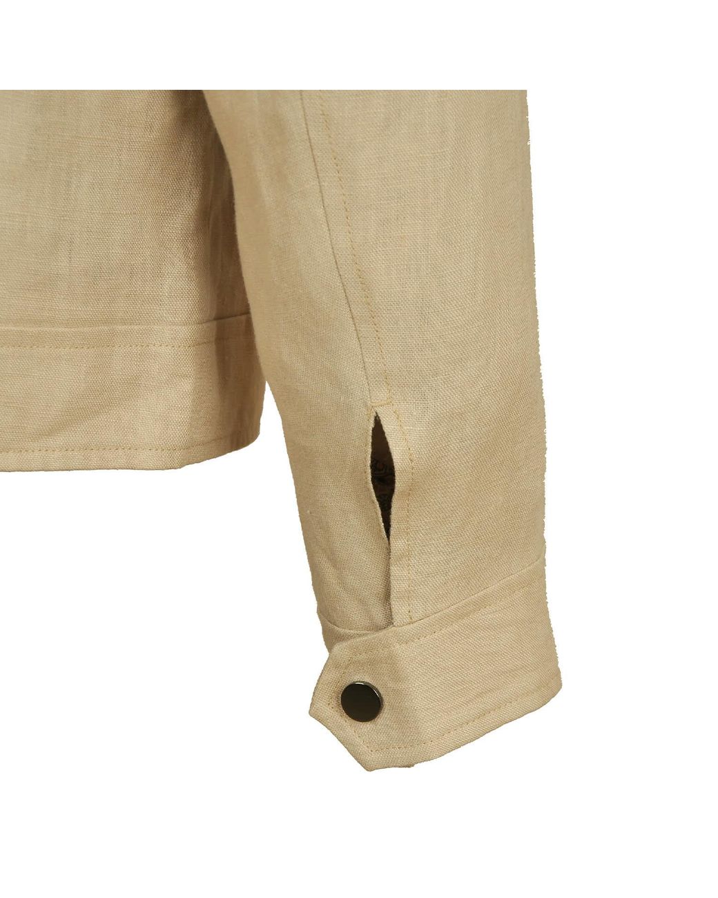DAVID WEJ Natural Neutrals Hugo Linen Trucker Jacket for men