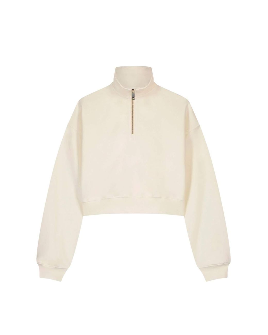 VLD Natural Neutrals Runyon Cropped Quarter-Zip Sweatshirt