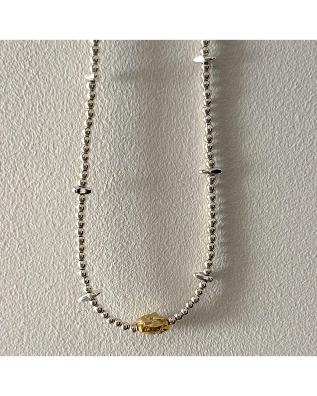 Larsuu Metallic Solar Orbit Hematite Necklace