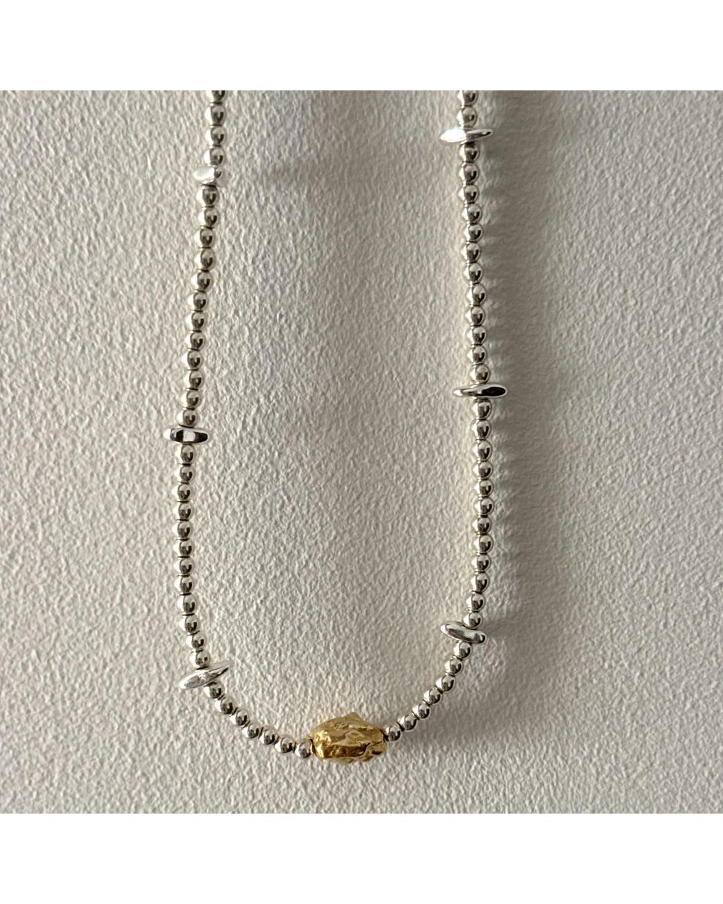 Larsuu Metallic Solar Orbit Hematite Necklace