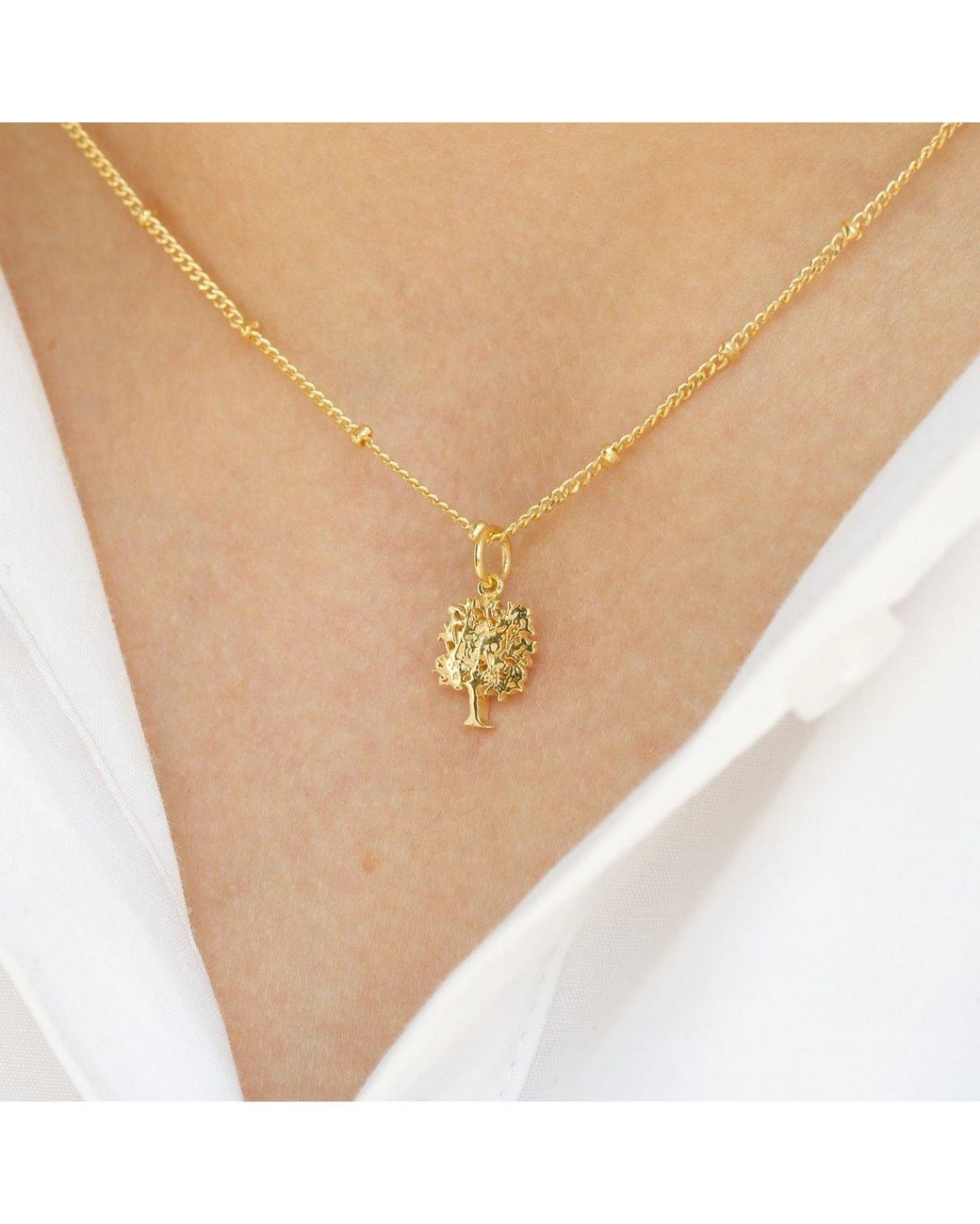 With Love Darling Metallic Tree Of Life Necklace