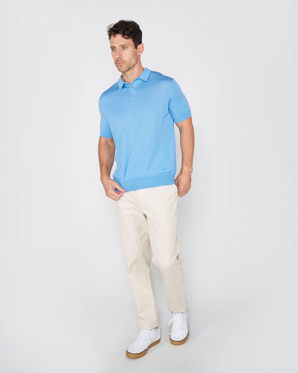 Lords of Harlech Blue Pilgrim Two Polo Shirt for men