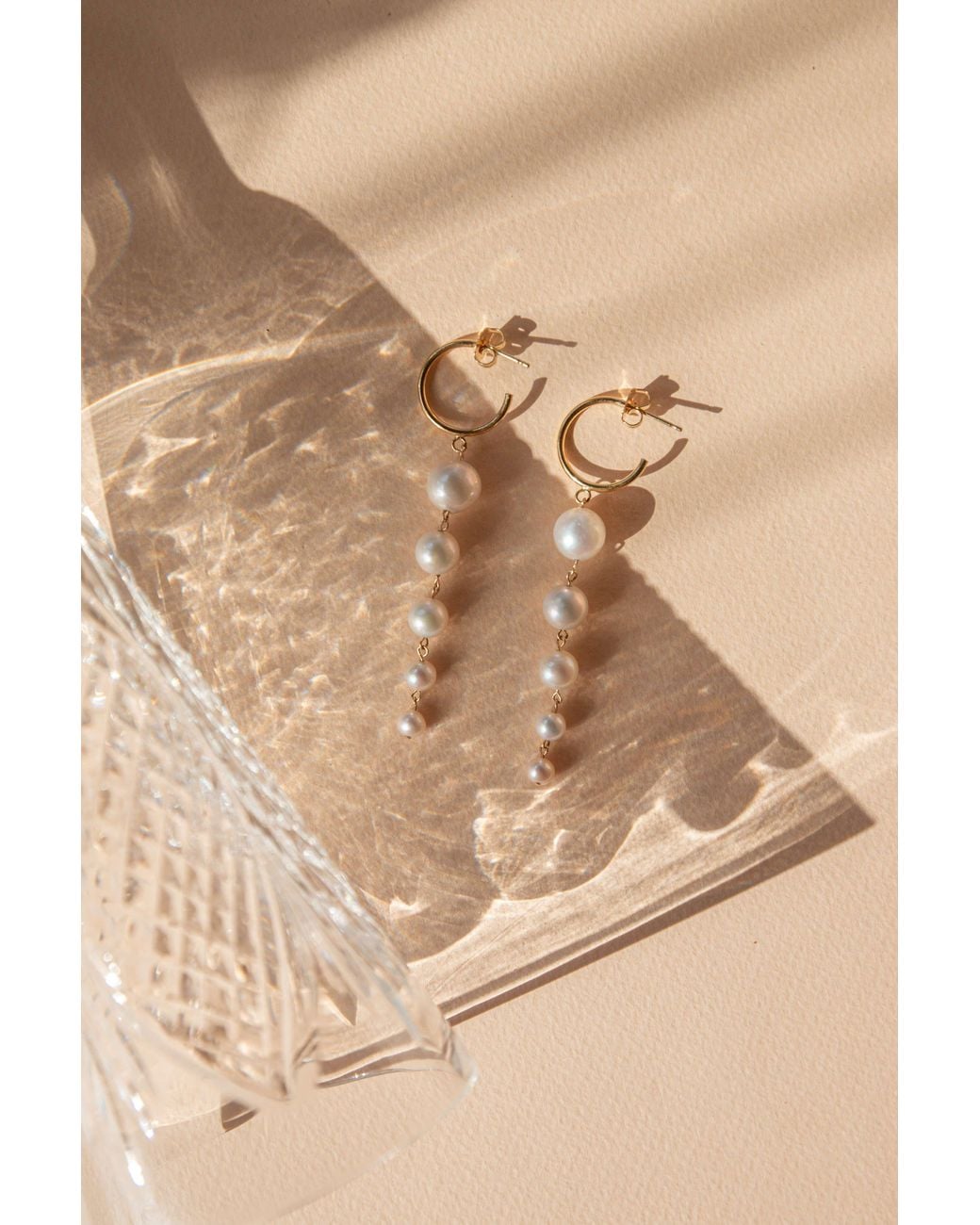 Katy Faye Metallic Catherine Pearl Earrings