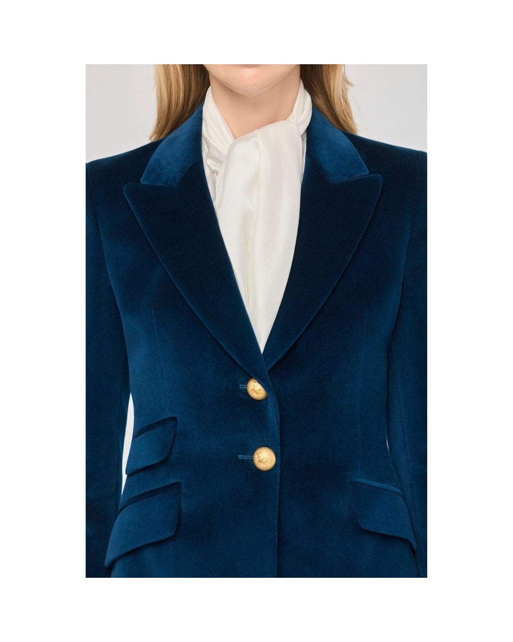 The Extreme Collection Blue Velvet Blazer Oliva
