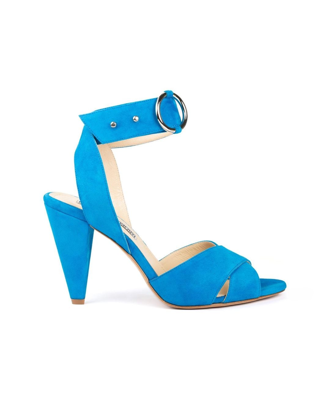 Rosamund Muir London Blue Montana Light Cobalt Suede Heels