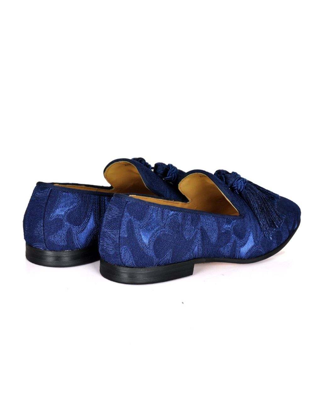 DAVID WEJ Blue Alberto Abstract Jacquard Loafers for men
