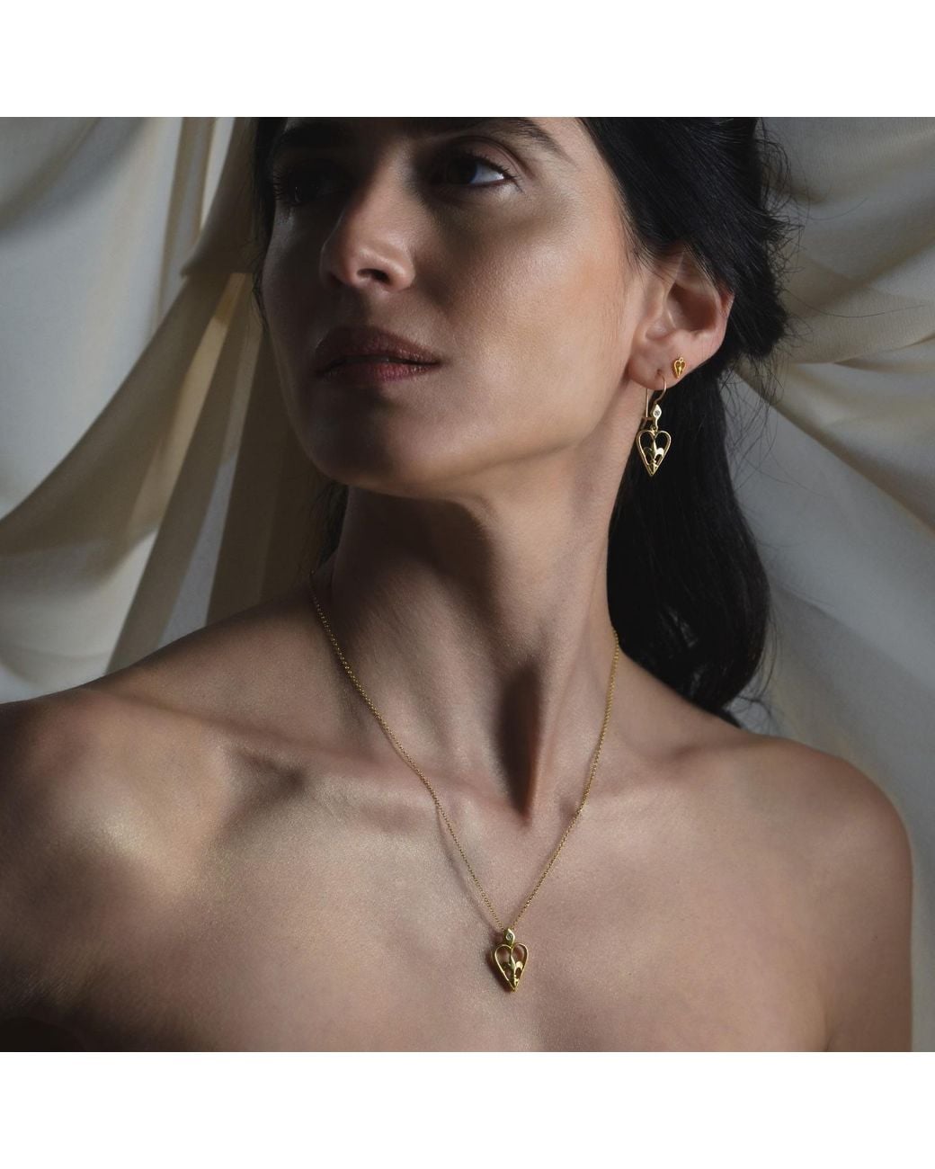 Myrto Katramadou Jewellery Metallic Heartshield – Pendant