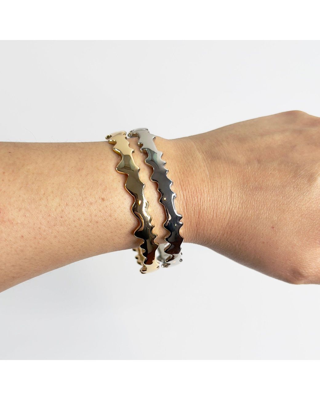 Jagged Halo Jewelry Metallic Yennefer Bangles
