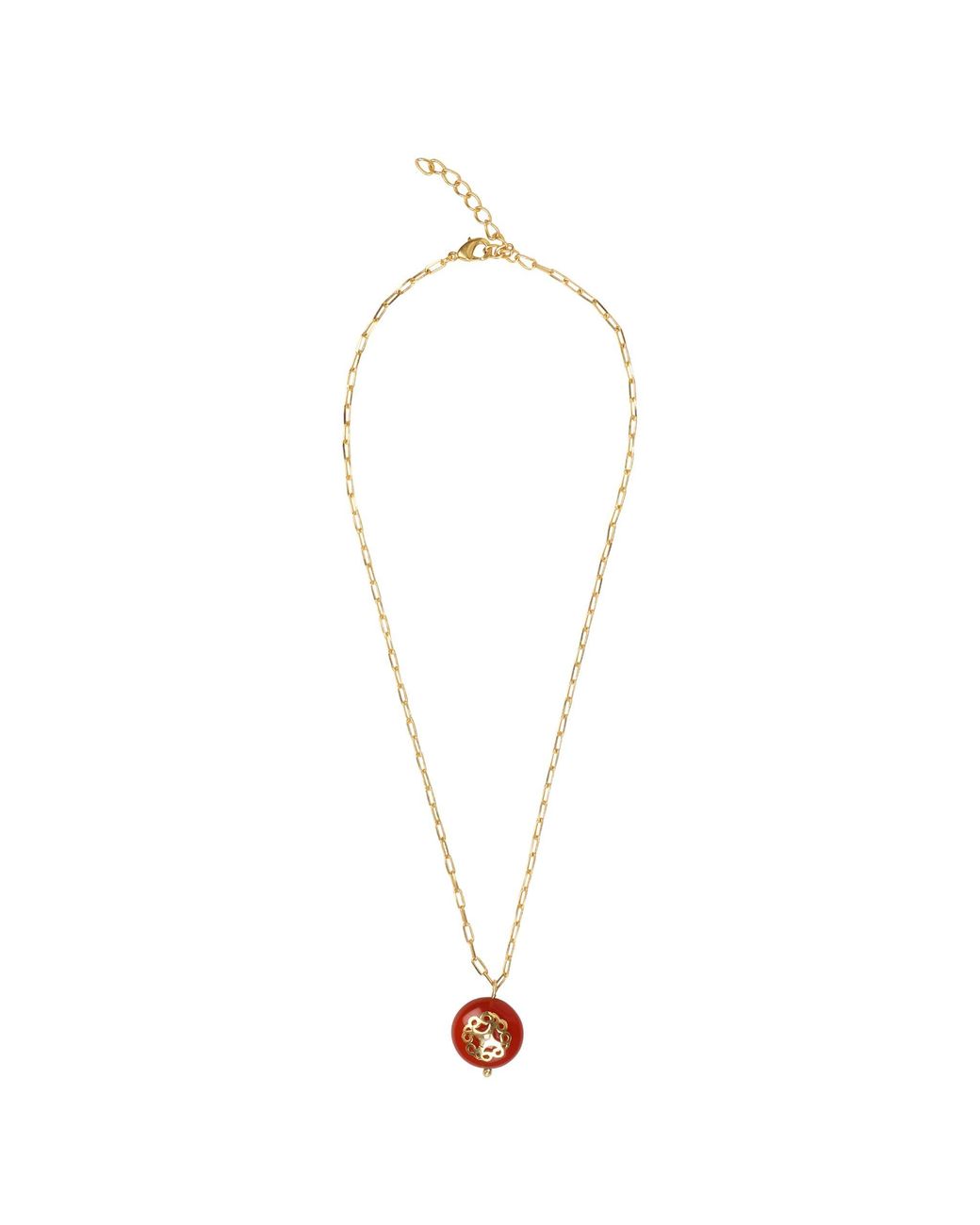 Lila Rasa Metallic Carnelian Necklace Melange