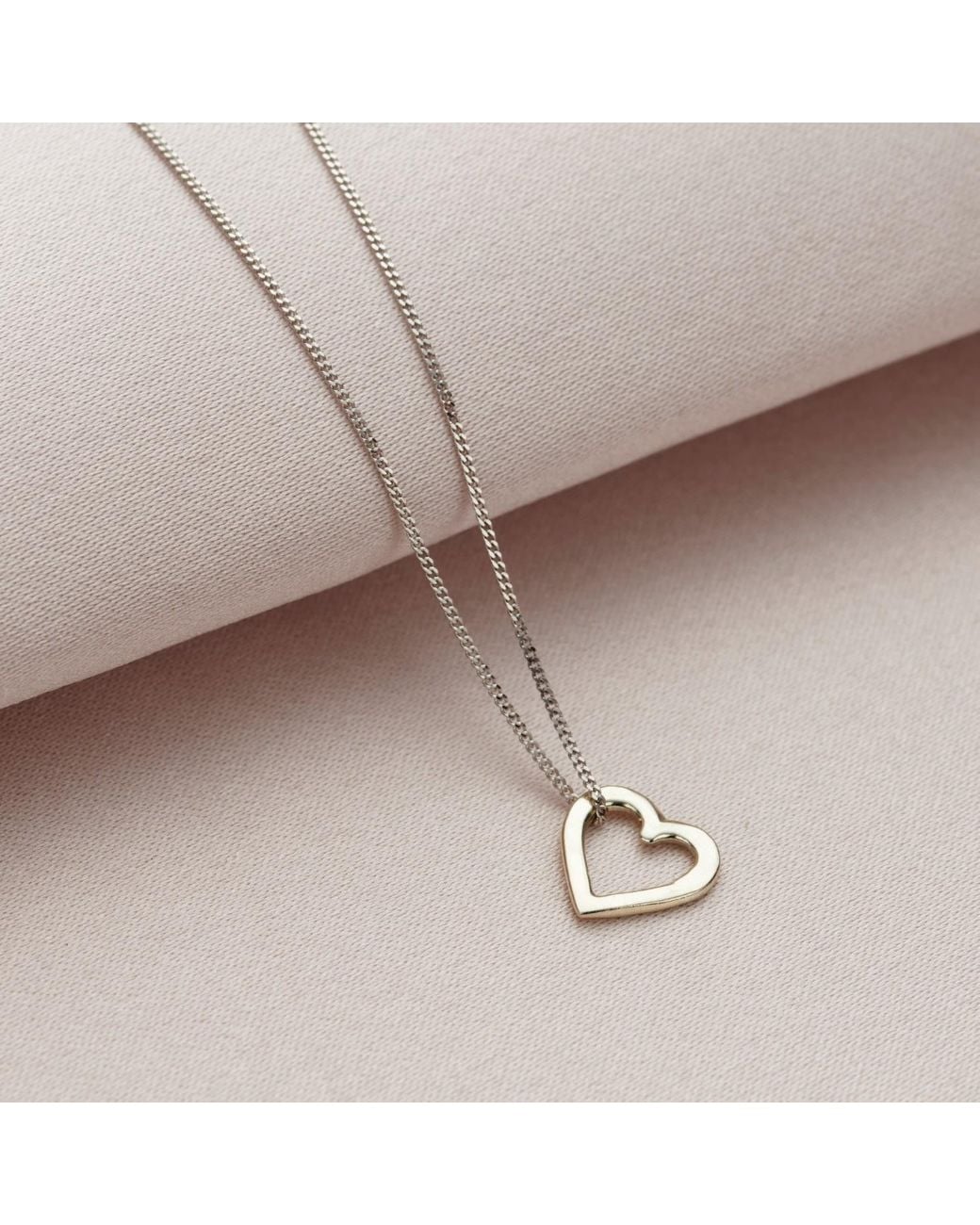 Posh Totty Designs Metallic Sterling Silver Mini Heart Necklace