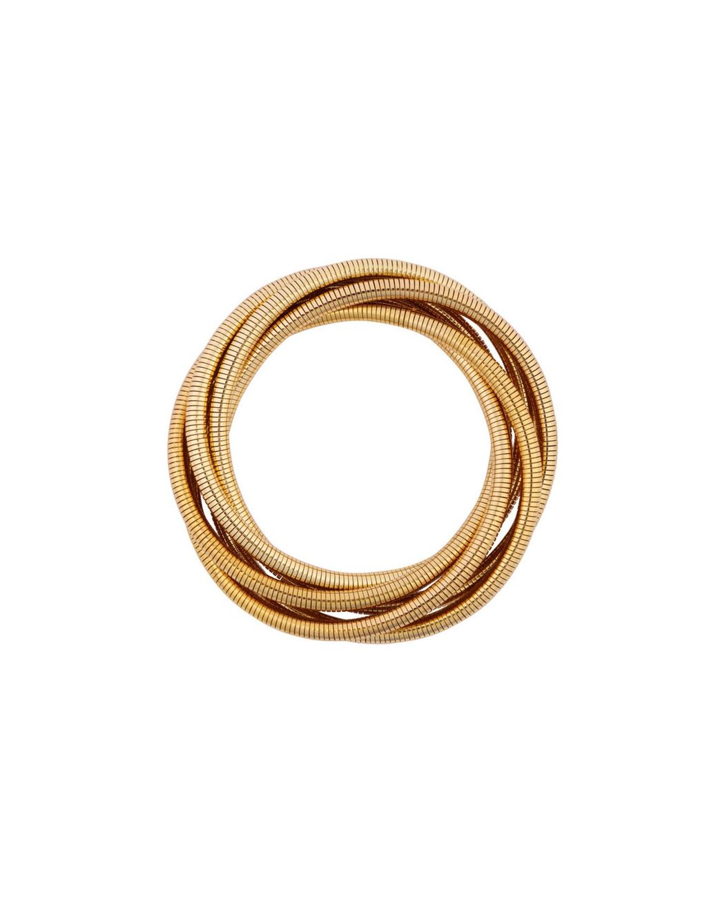 Saachi Metallic Twisted Coil Bracelet Set