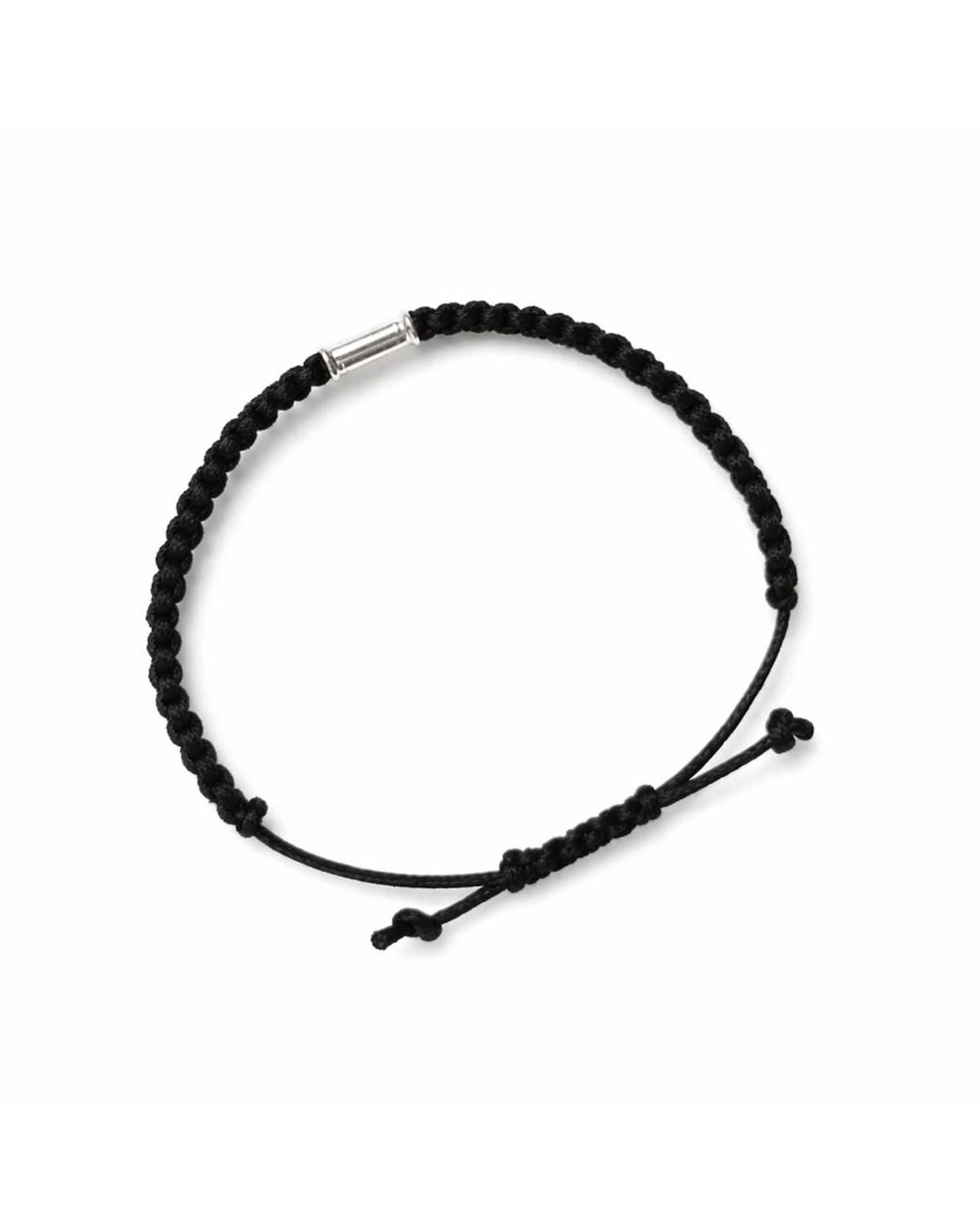 Pearl Code Black Handcrafted & Cord Bracelet – Symbolic Motif for men