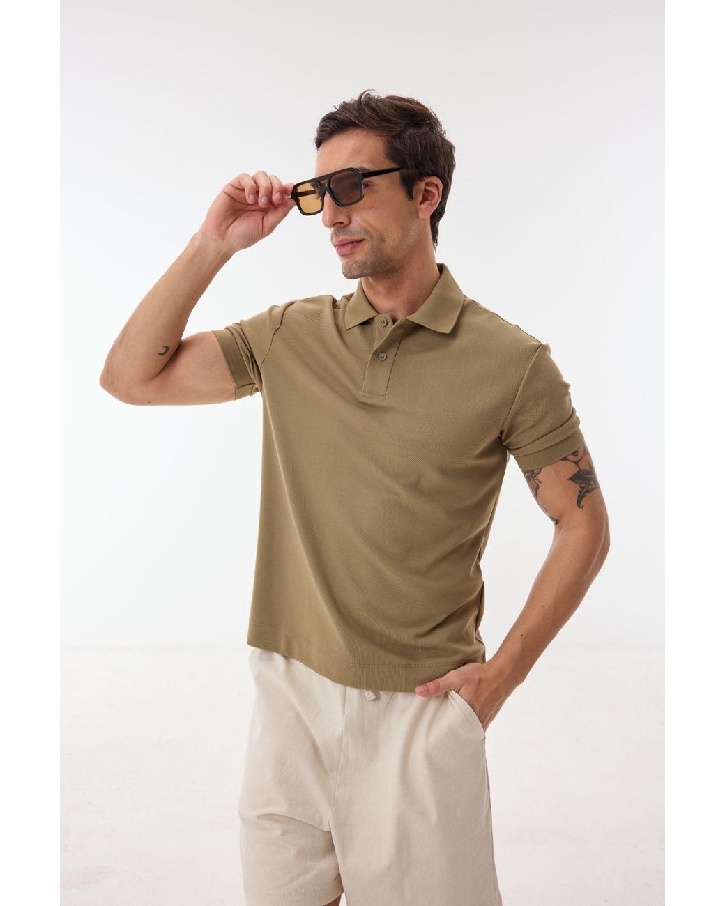 Ashita Fernandes Green Caden T Shirt for men