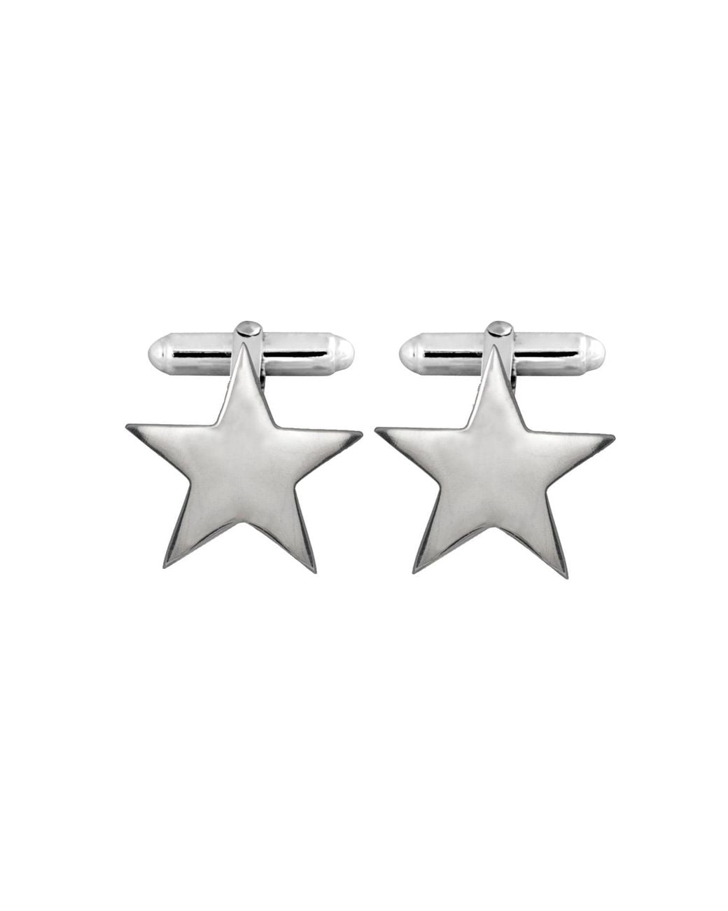 Edge Only Metallic Star Cufflinks Sterling for men