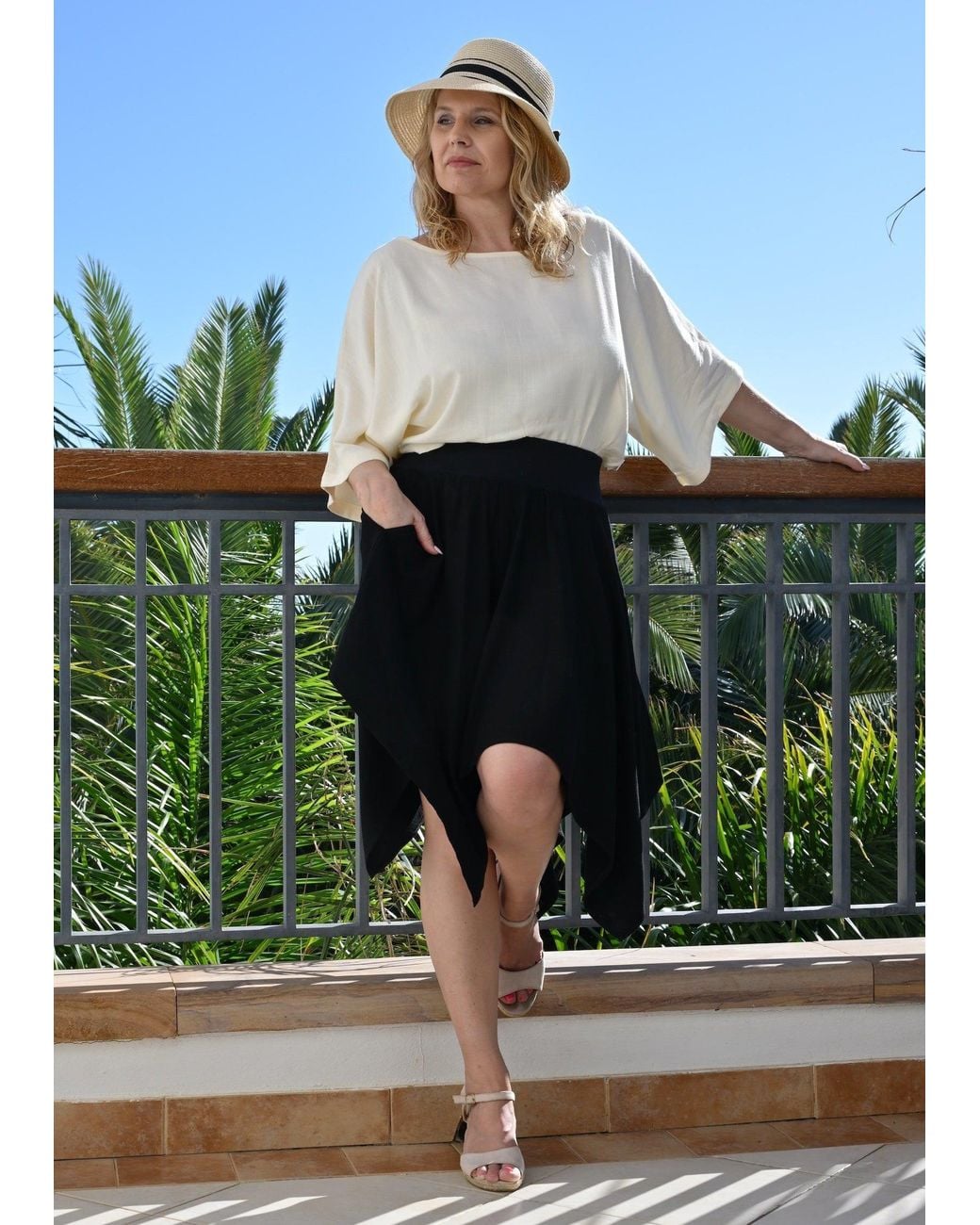 Frock Tales Black Calypso Mini Hanky Skirt