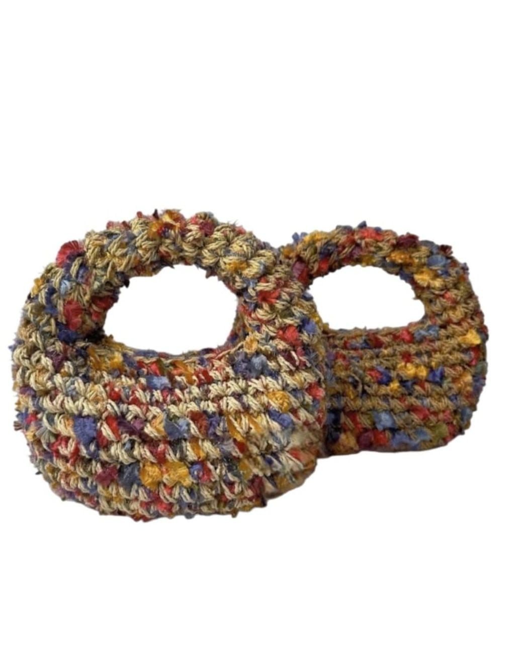 Springmoonatelier Brown Handmade Bohemian Straw Micro Bag – Timeless & Artisanal