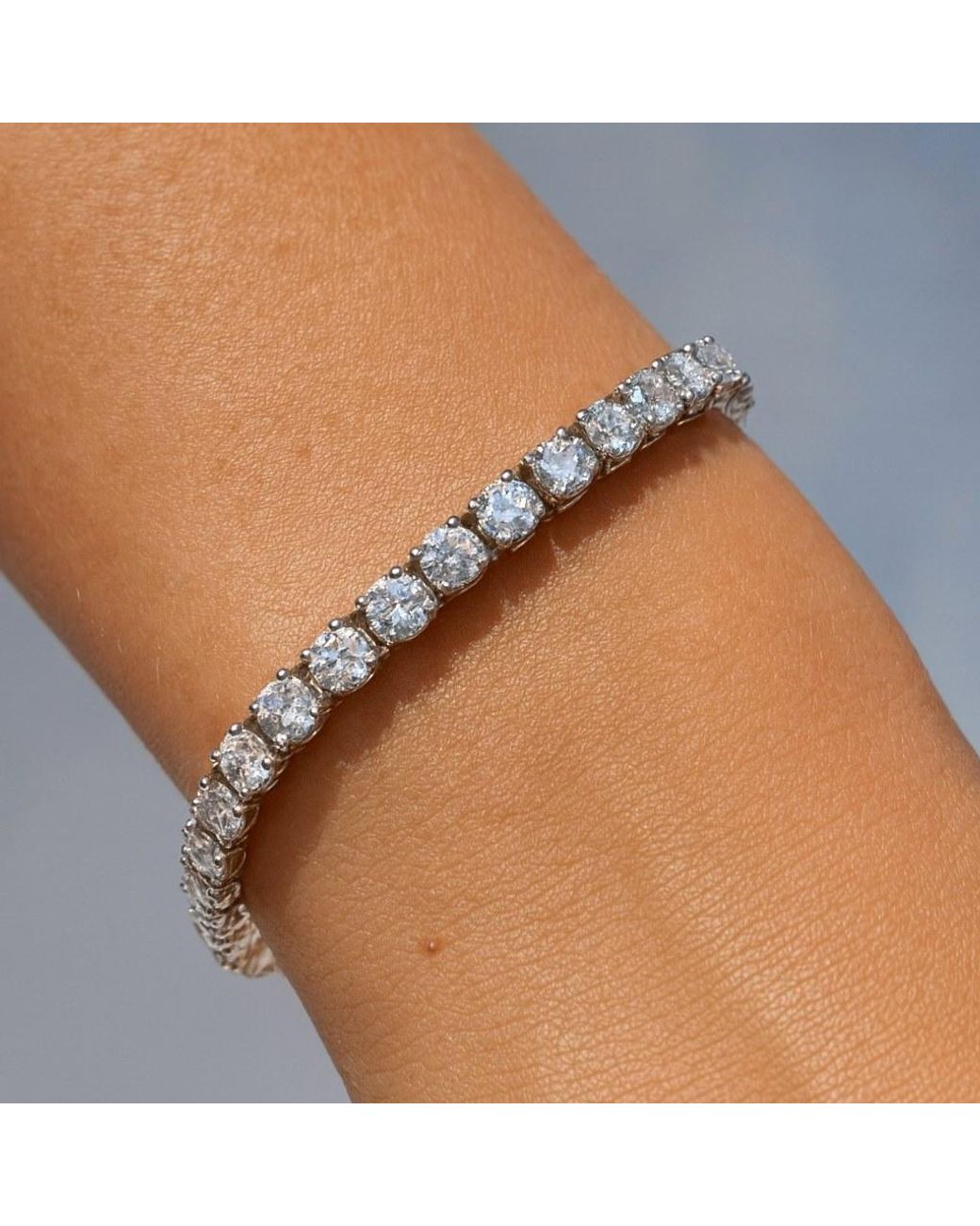 Spero London Metallic Sterling 5Mm Tennis Bracelet
