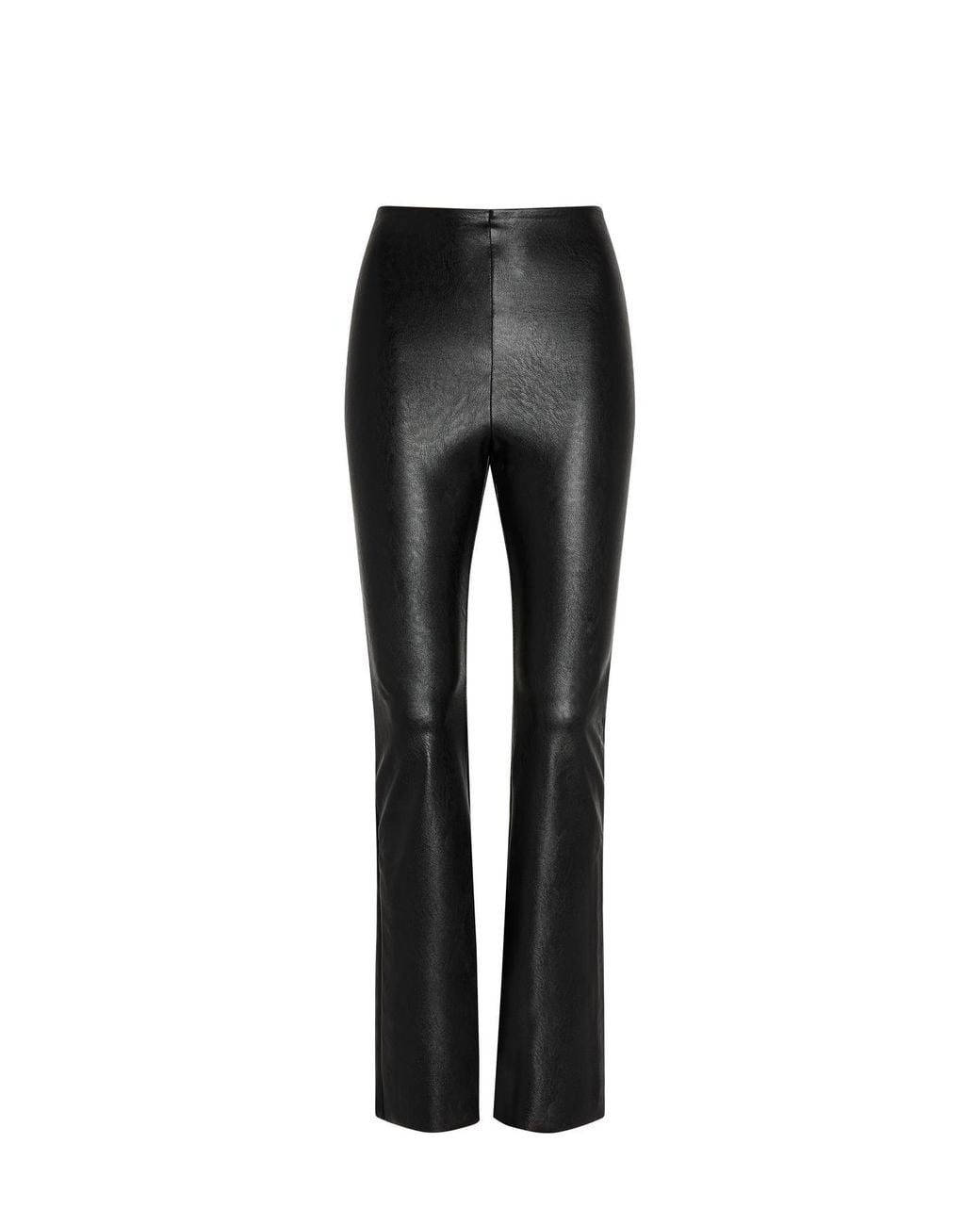 Commando Black Faux Leather Control Smoothing Flared Legging, Slg20