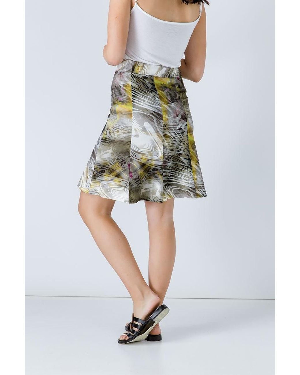 Conquista Green A-Line Skirt