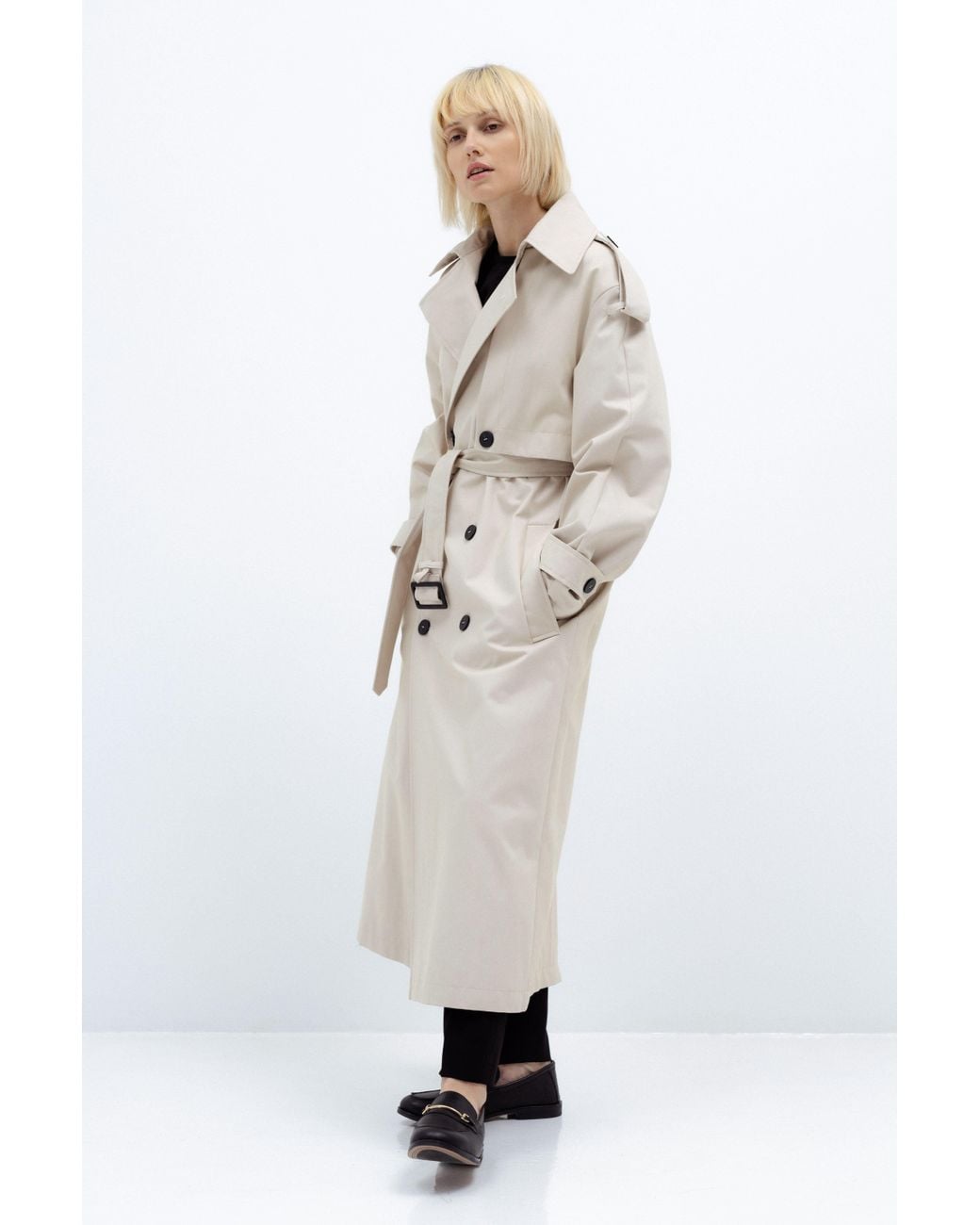 InAvati Natural Neutrals Oversized Trench Coat