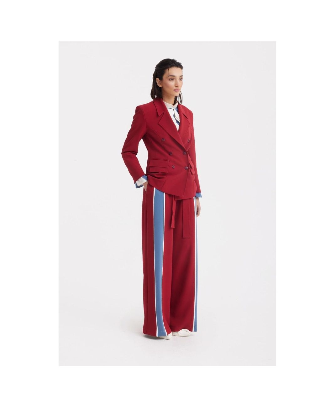 Julia Allert Classic Tailored Double-Breasted Blazer