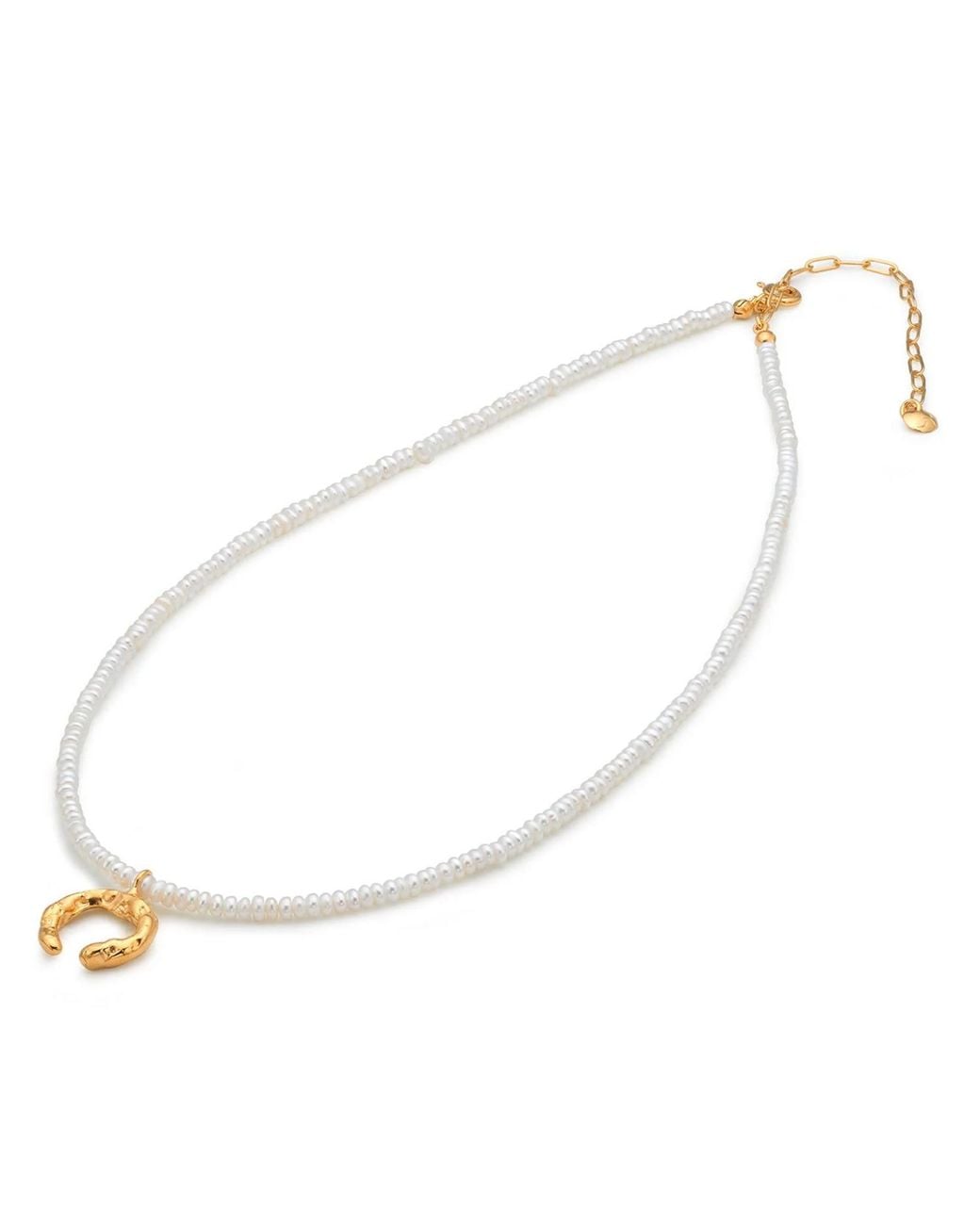 EVA REMENYI White Talisman Fortune Pearl Necklace