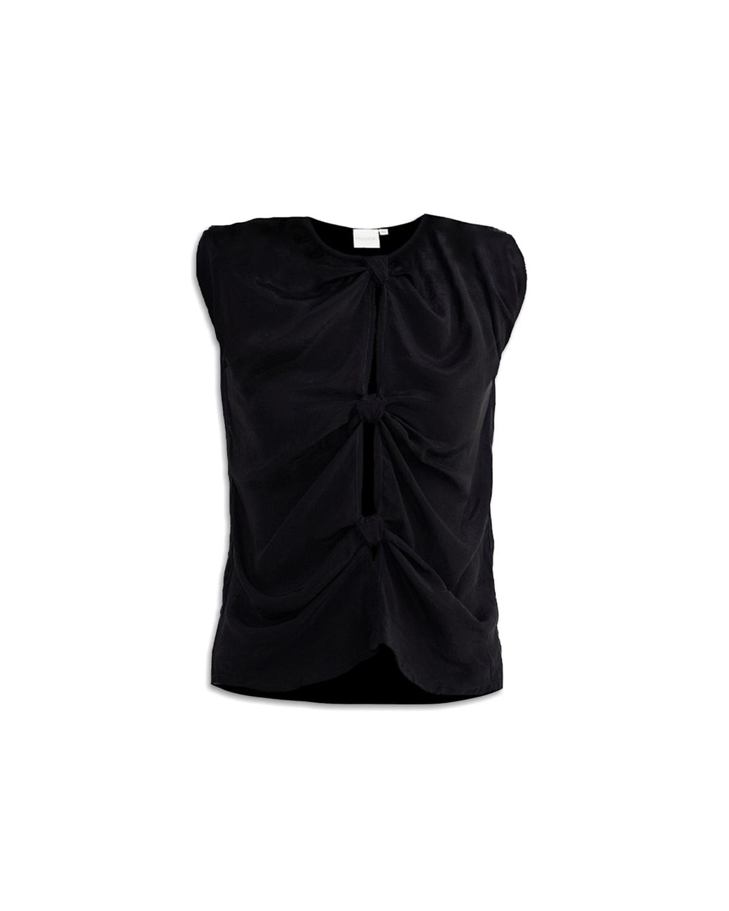 REISTOR Black The Knot-So-Basic Crepe Top