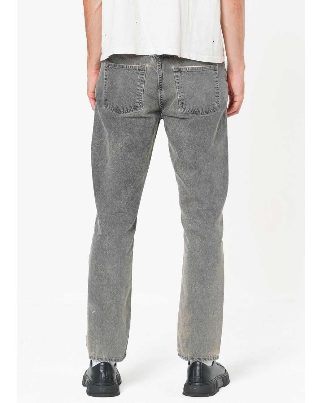 NOEND Gray Noend Slim Straight Jeans for men