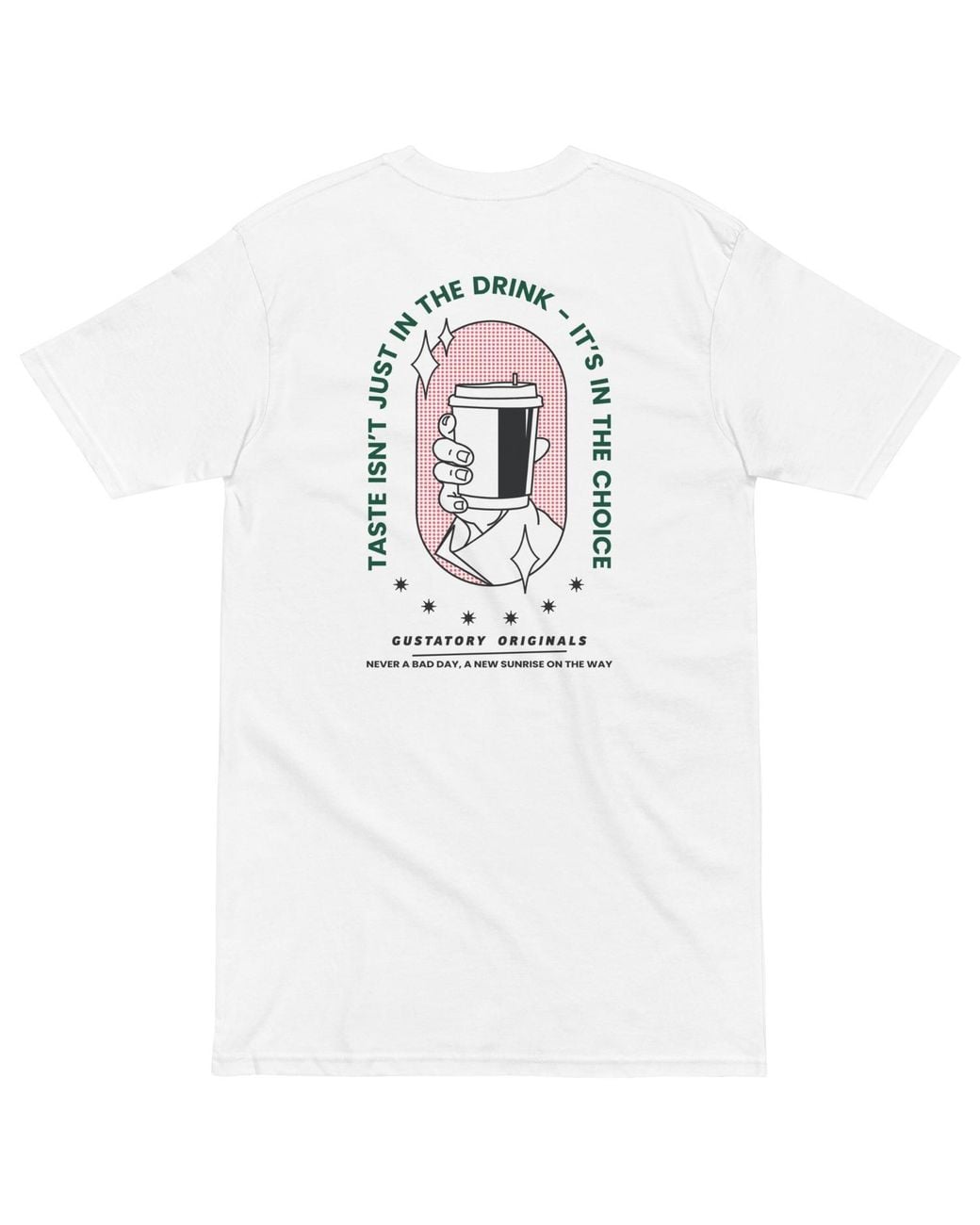Anchor and Crew White Gustatory Originals Good Taste. Heavy Cotton Embroidered T-Shirt