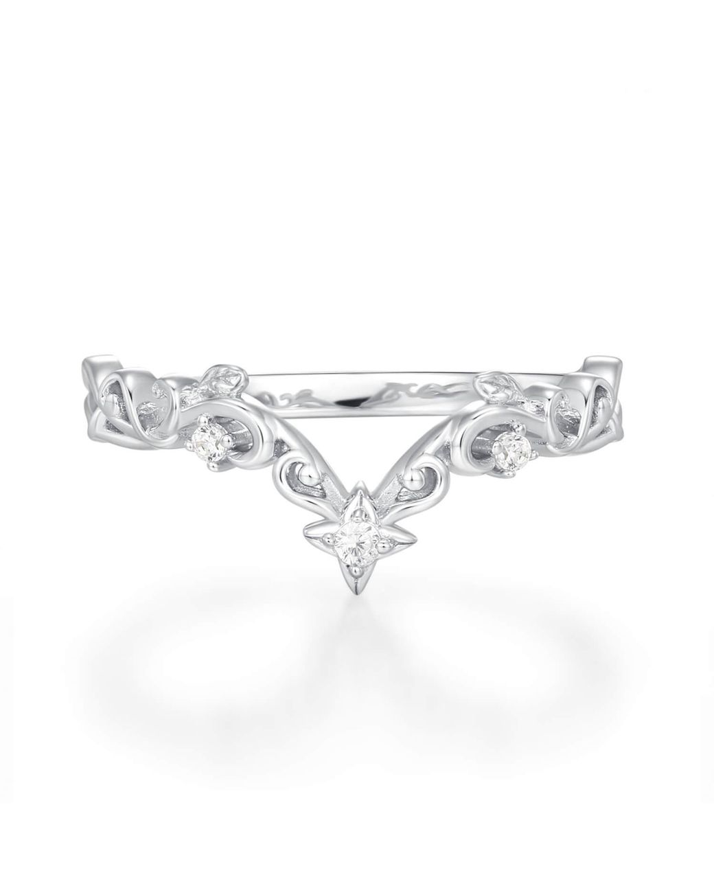 Azura Jewelry New York White Starlit Garden Band Vermeil