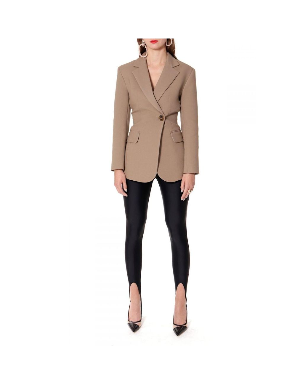 AGGI by HALEWSKI Brown Isabella Natural Blazer