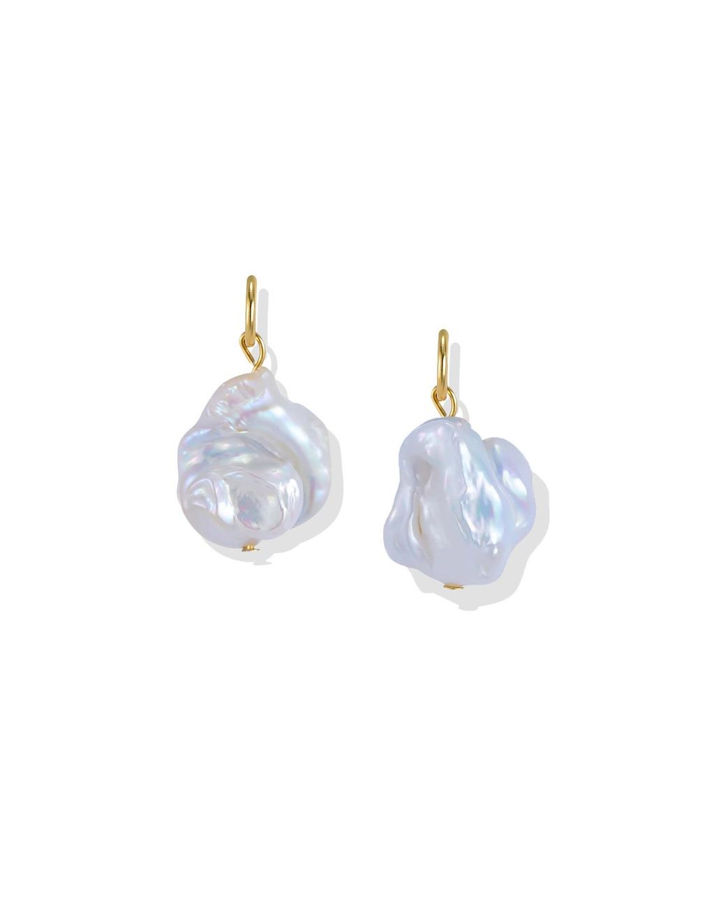 Lait & Lune Metallic Ilana Hoop Pearl Earrings