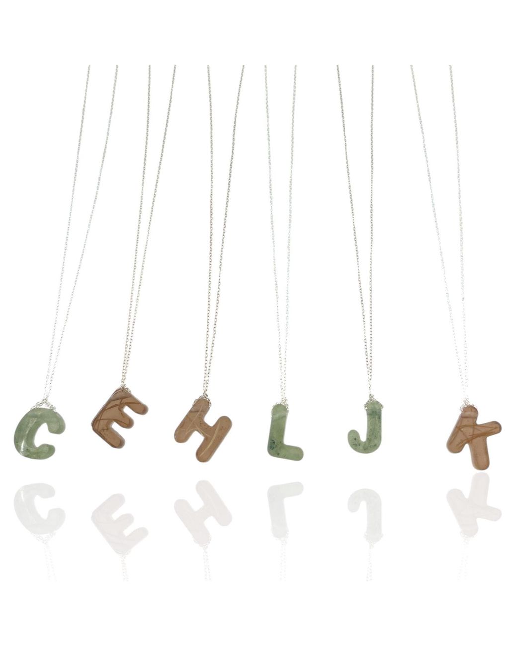 Bio-Trimmings Metallic Initial Bio-Gem Necklace Sienna