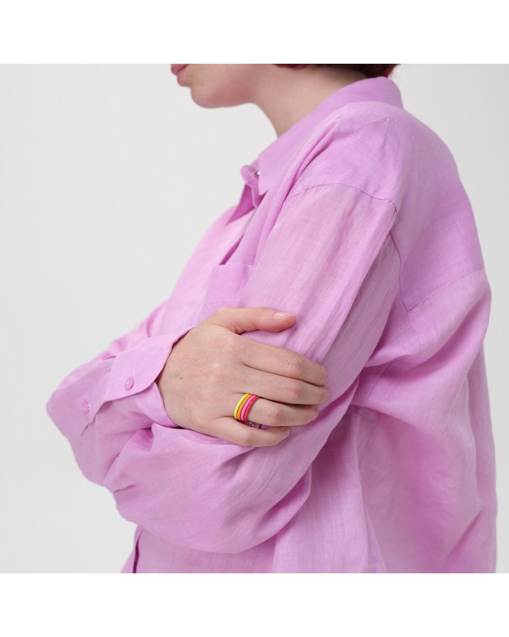 Pinnole Pink Happy As A Clam Ring Stack