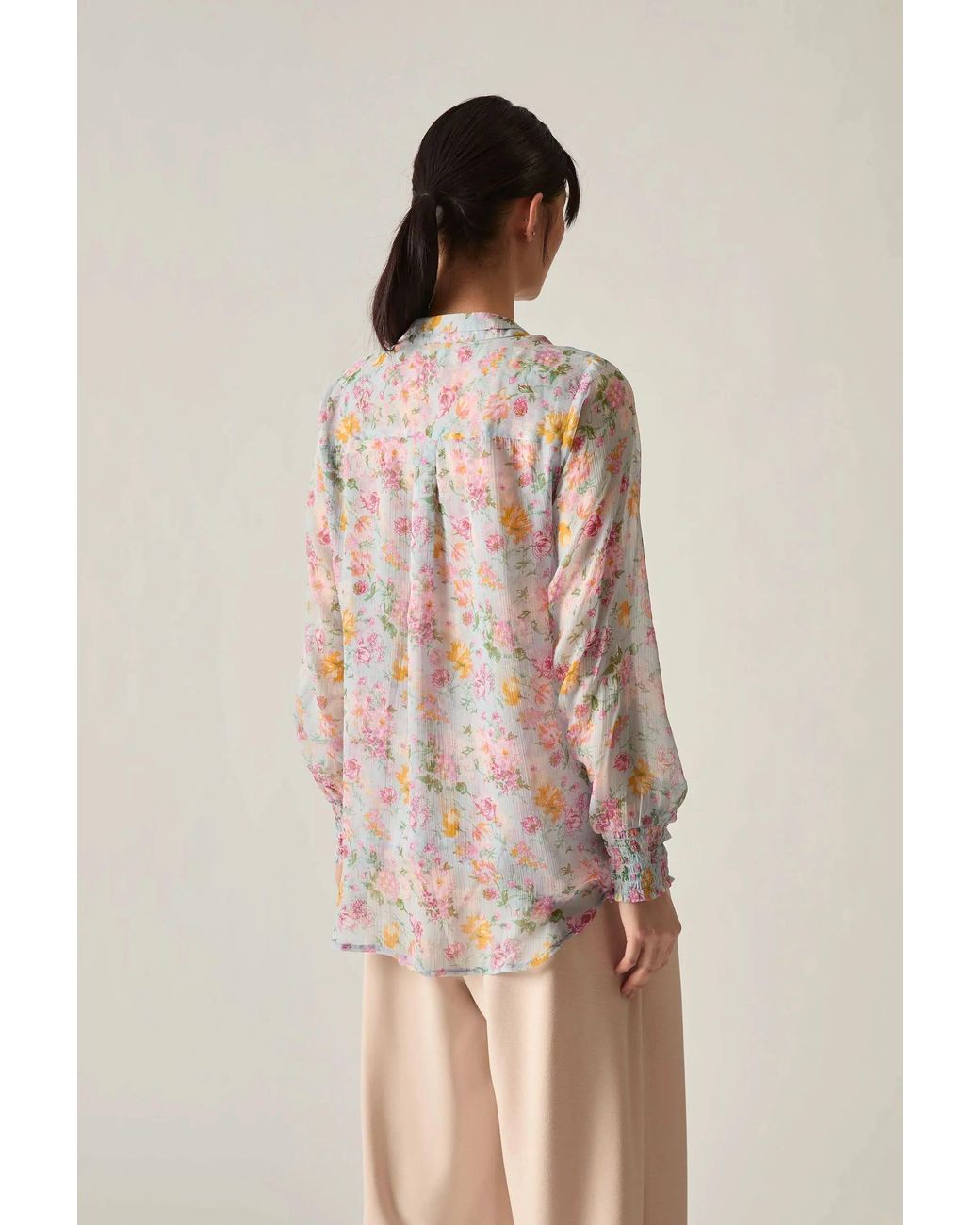 James Lakeland White Vintage Floral Print Blouse
