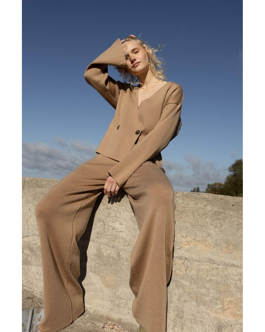 SALANIDA Natural Galante Knitted 100% Merino Blazer