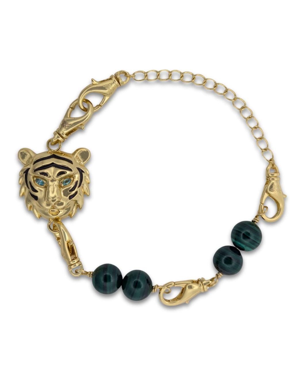 Frenvyrn Blue Tiger Convertible Malachite Bracelet Bag Charm Small for men