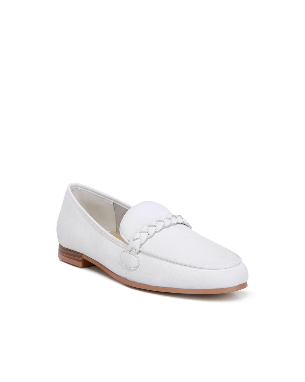 Rag & Co White Kita Braided Strap Detail Loafers