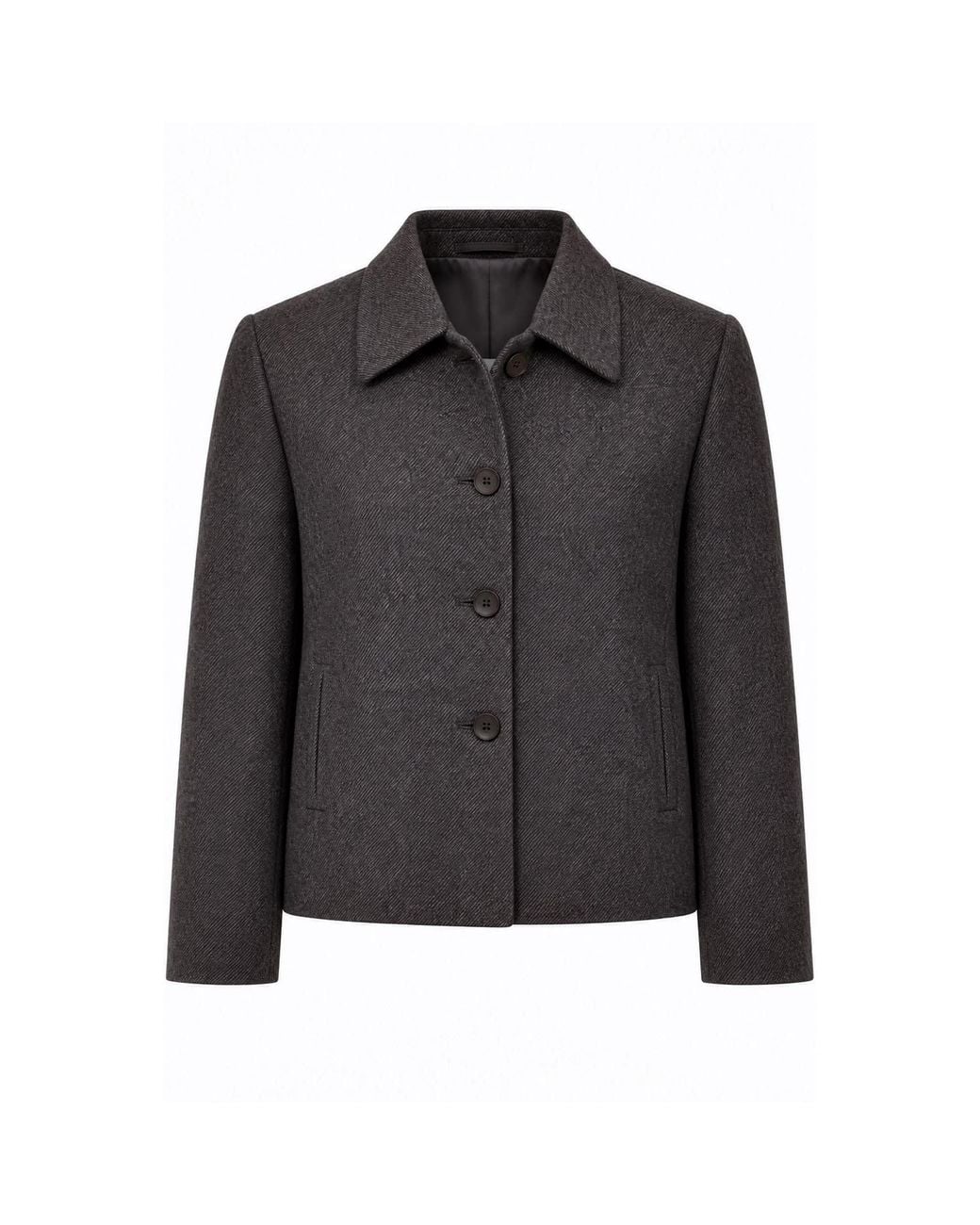 Stovaria Black Deep Himalayan Yak Wool Cropped Statement Jacket