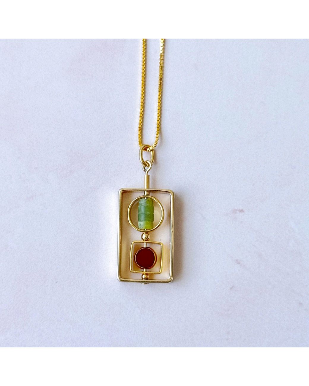 Aracheli Studio Metallic Art X Nephrite Jade Necklace