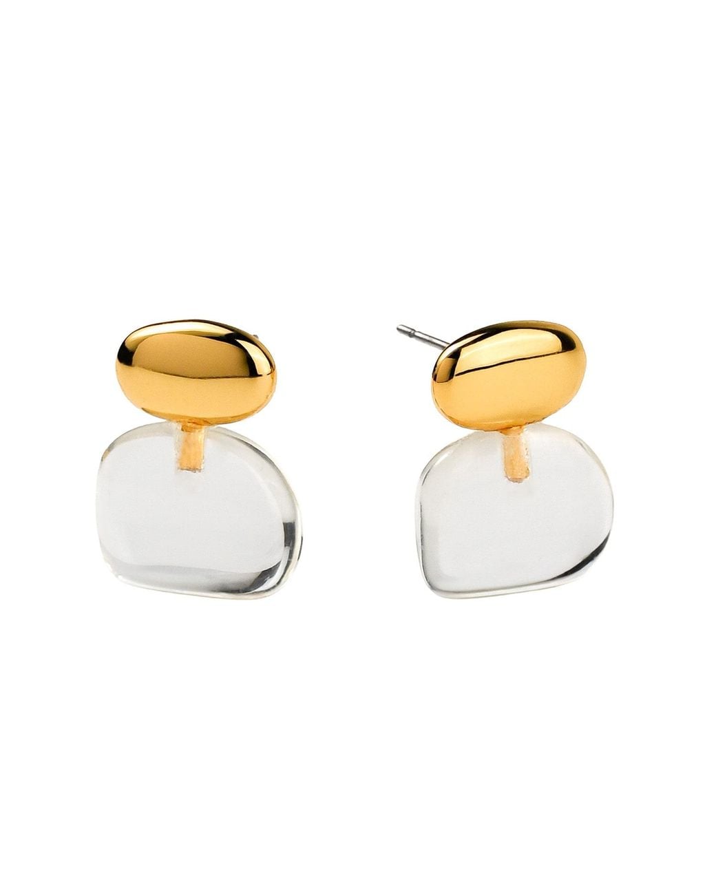 Zynnia Collective Metallic Pebble Stack Studs