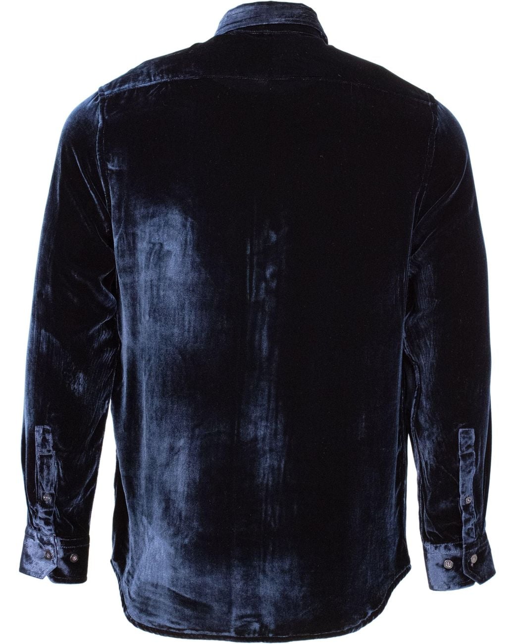 Lords of Harlech Blue Ned Velvet Shirt for men