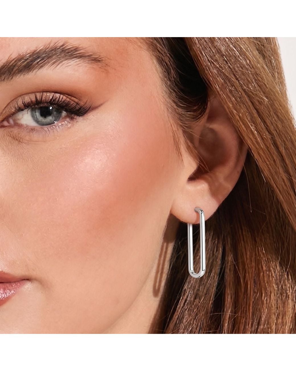 With Love Darling White Mia Long Link Earrings