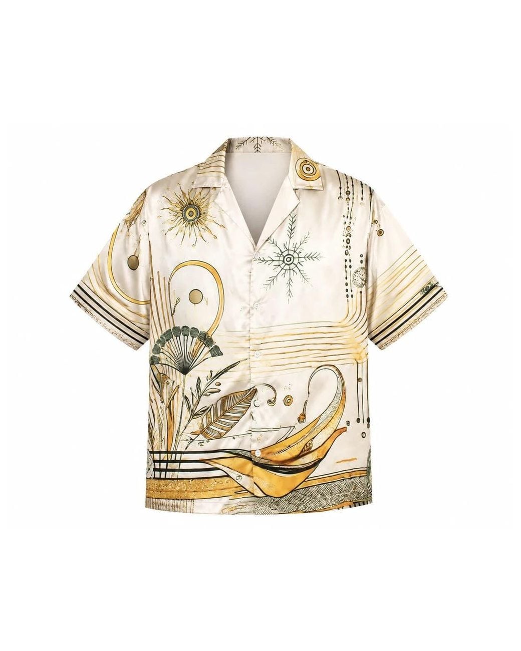 Hustle Metallic South Beach Satin-Shirt for men