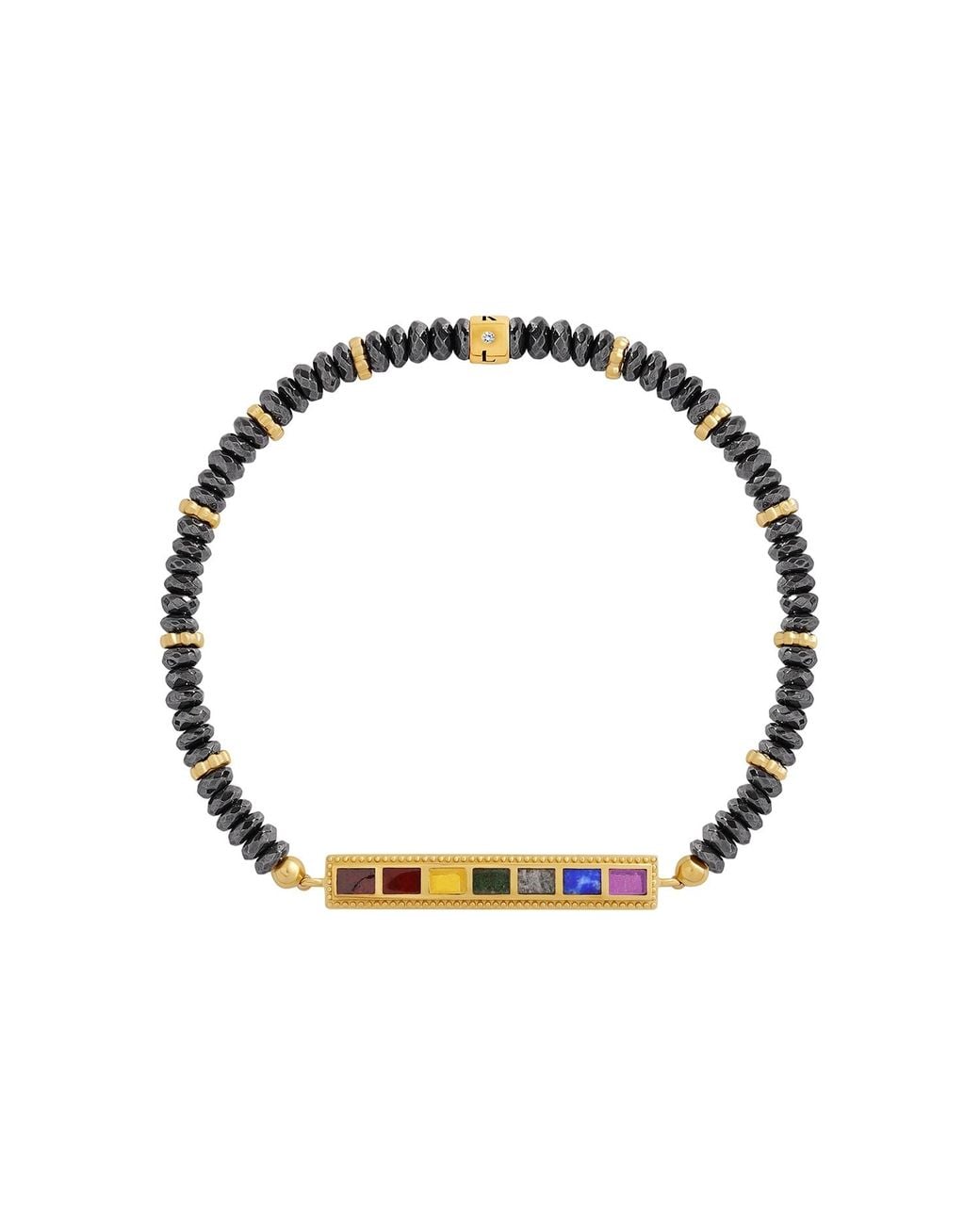 Karma and Luck Metallic Radiant Flow Seven Chakra Energy Bracelet