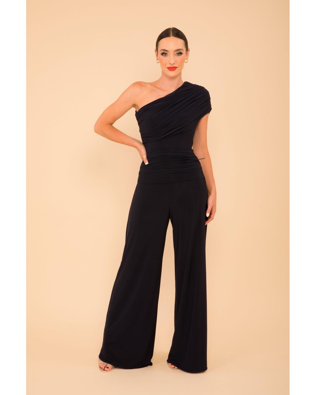 Atom Label Blue Rhodium Jumpsuit